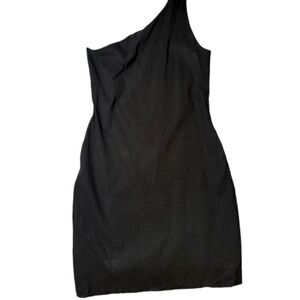 Bar III Chic Black One-Shoulder Dress